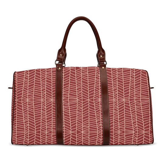 Herringbone - Berry Waterproof Travel Bag (Large)