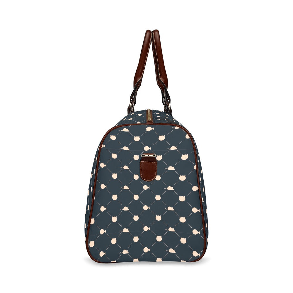 Cat’s Favorite Things - Navy Waterproof Travel Bag (Small)
