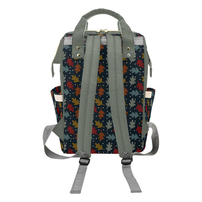 Fall Leaves - Sage Multi-Function Backpack