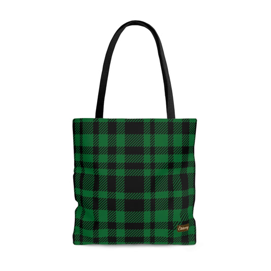 Lightweight Tote Bag - Green Buffalo Check, Green Plaid