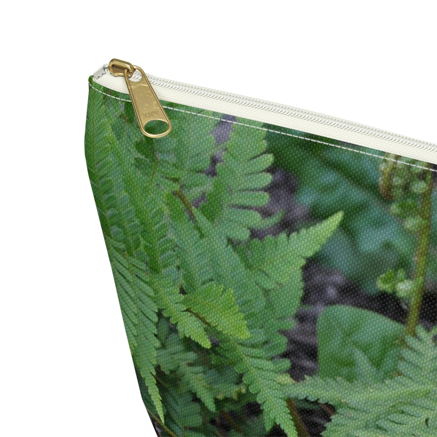 Big Bottom Zipper Pouch - Ferns