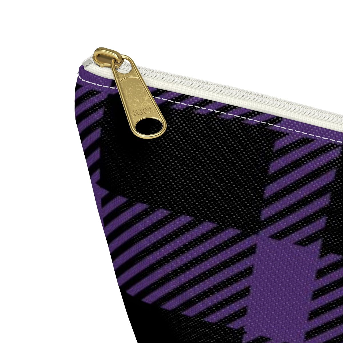 Big Bottom Zipper Pouch - Purple Buffalo Check, Purple Plaid