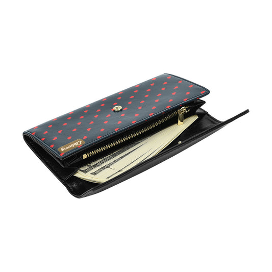 Hearts - Red & Navy Flap Wallet