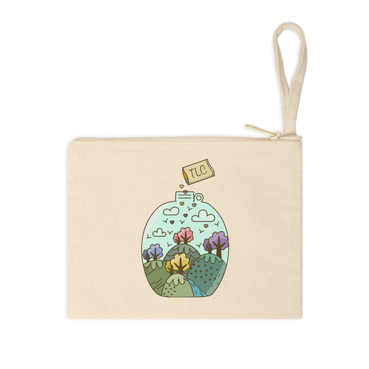Cotton Zipper Pouch - Take Care of Our Earth
