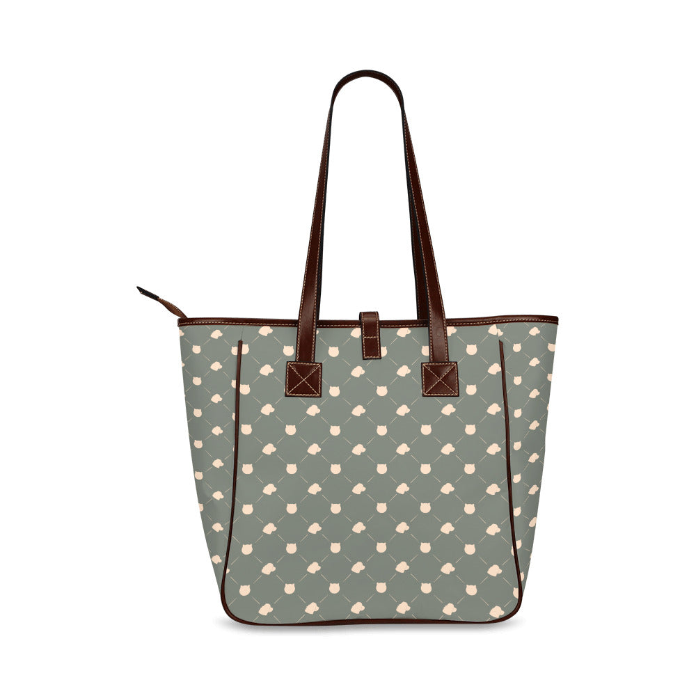 Cat & Dog - Sage Classic Tote Handbag