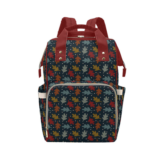 Fall Leaves - Wine Multi-Function Backpack