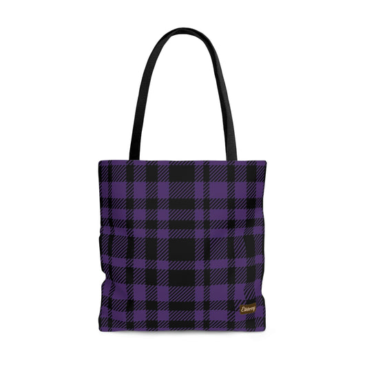 Lightweight Tote Bag - Purple Buffalo Check, Purple Plaid
