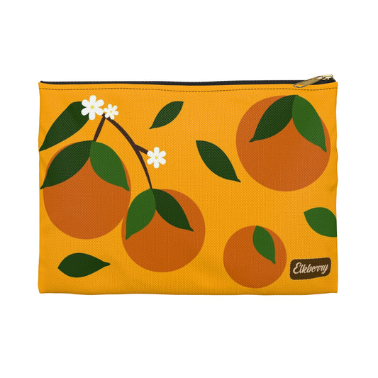 Flat Zipper Pouch - Oranges