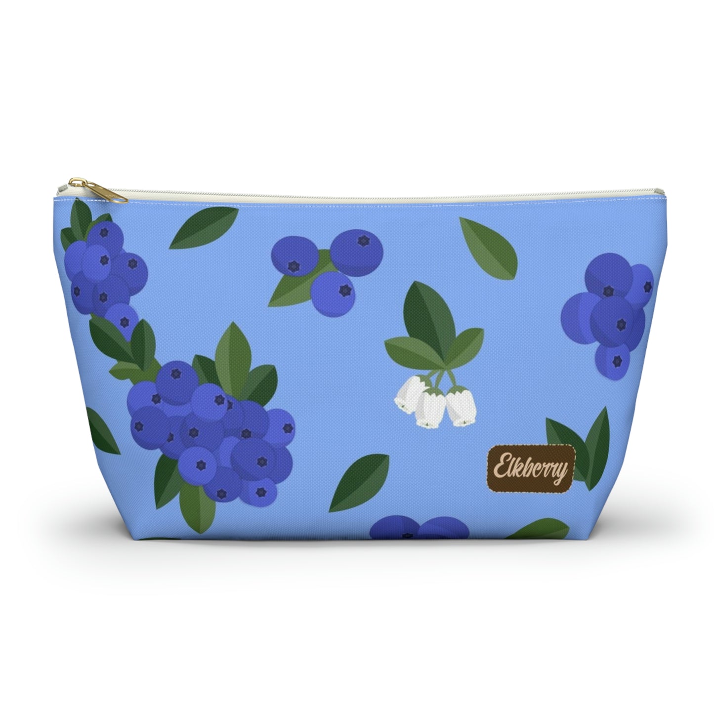 Big Bottom Zipper Pouch - Blueberries