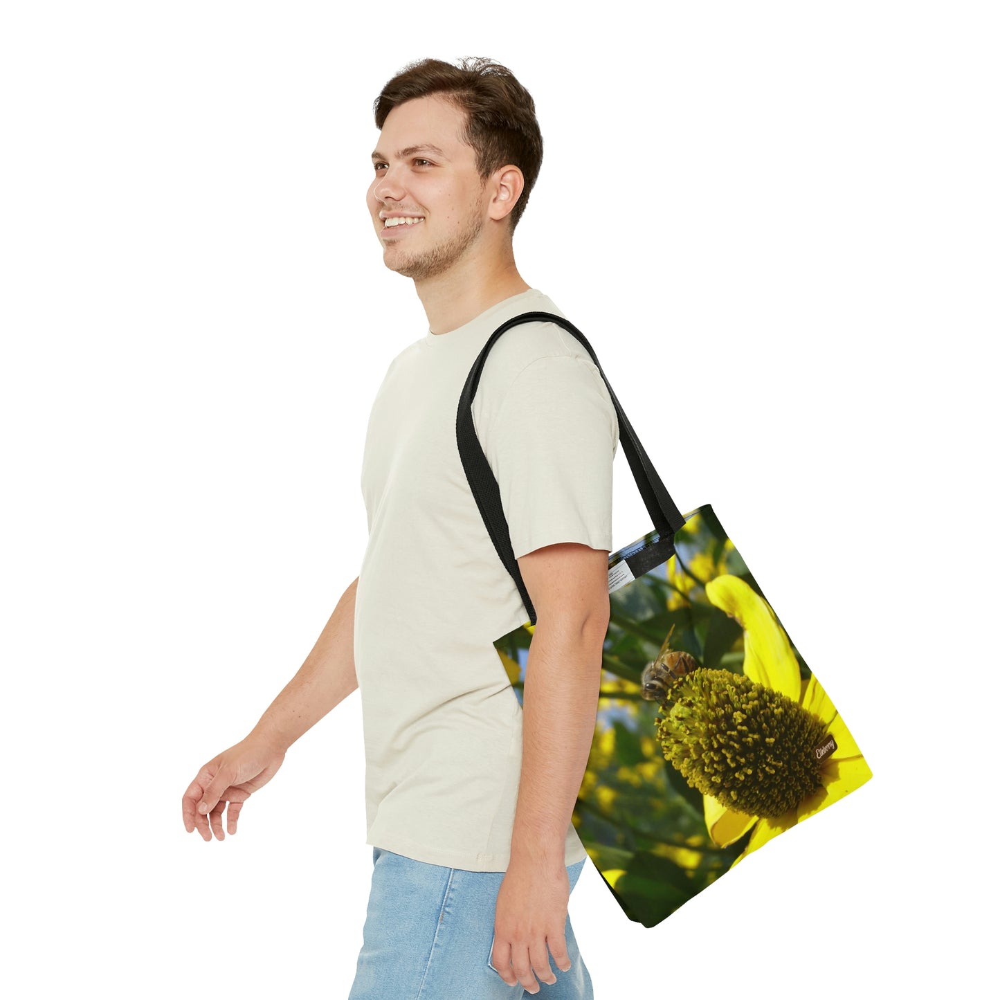 Lightweight Tote Bag - Bee on Yellow Coneflower