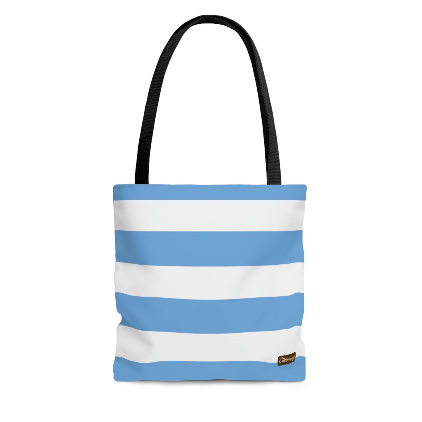 Lightweight Tote Bag - Light Blue/White Stripes