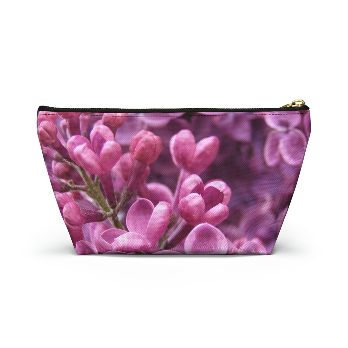 Big Bottom Zipper Pouch - Lilacs in Bloom