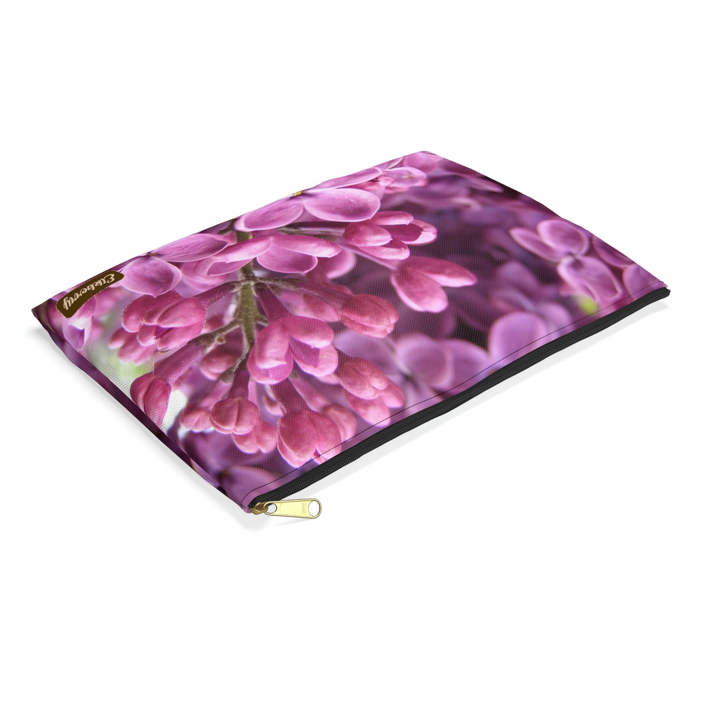 Flat Zipper Pouch - Lilacs in Bloom