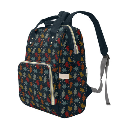 Fall Leaves - Navy Multi-Function Backpack