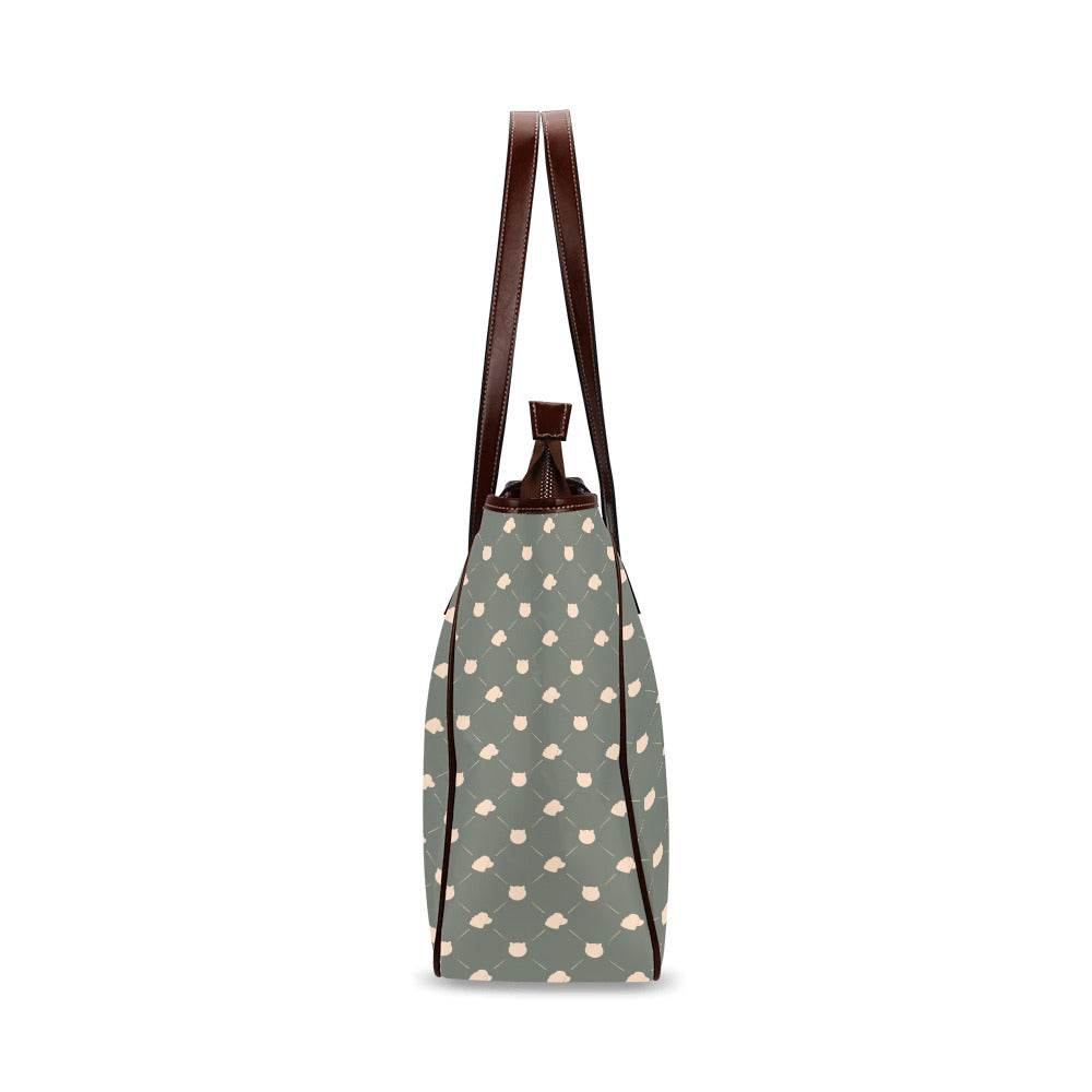 Cat & Dog - Sage Classic Tote Handbag