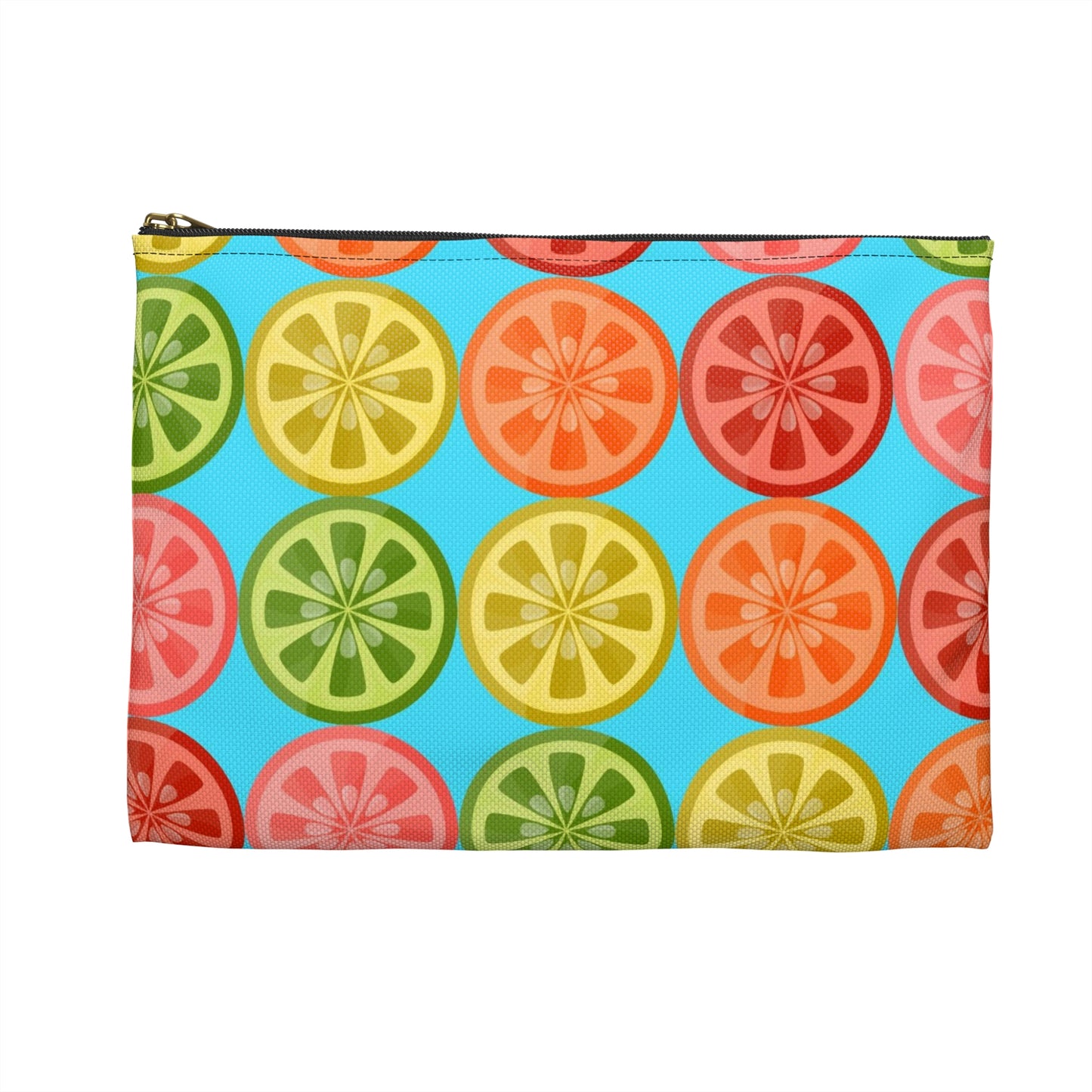 Flat Zipper Pouch - Citrus Slices