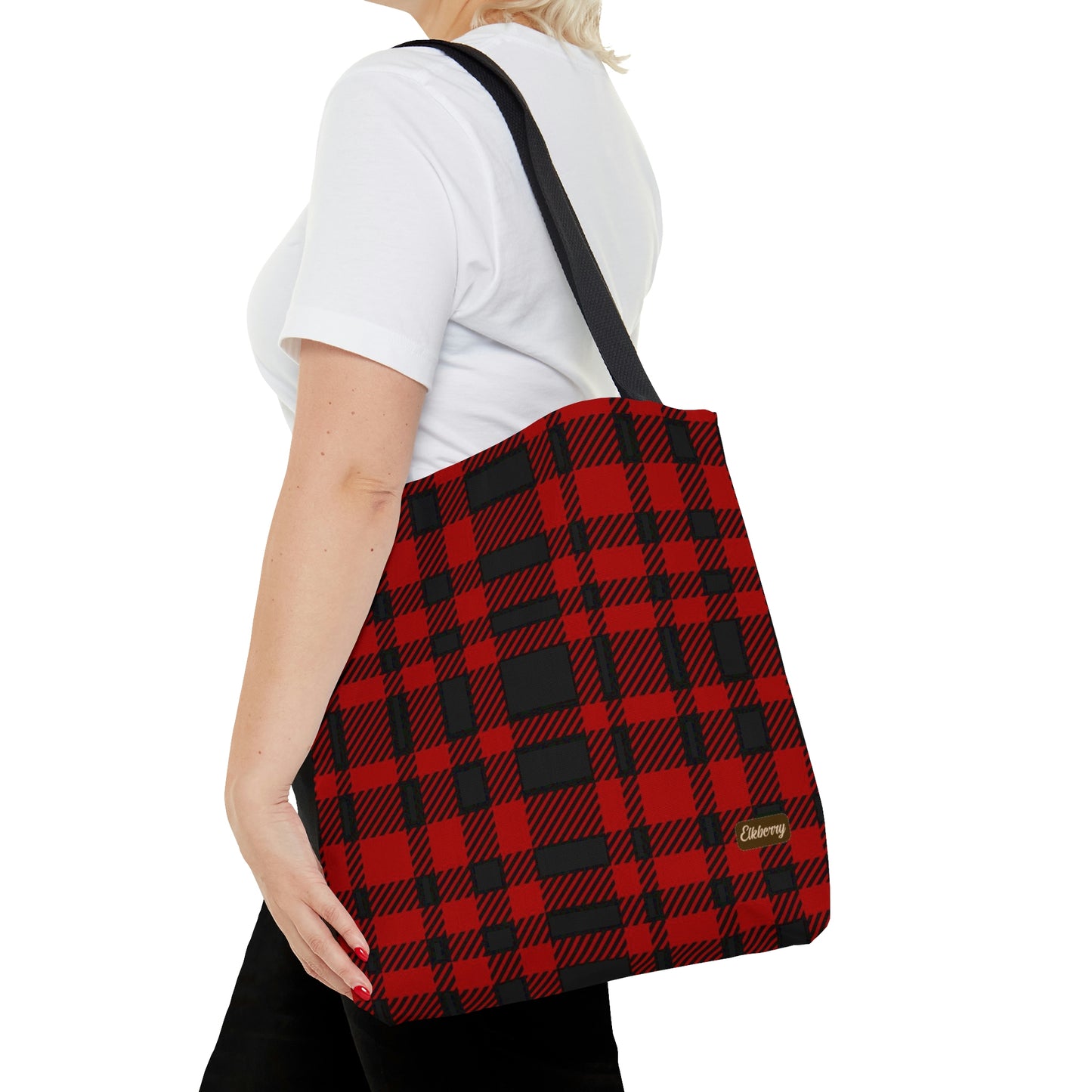 Lightweight Tote Bag - Red Buffalo Check, Red Plaid