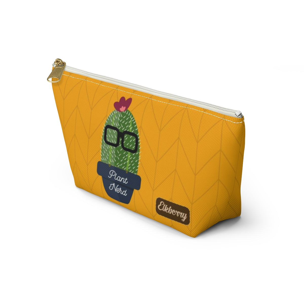 Big Bottom Zipper Pouch - Plant Nerd Cactus