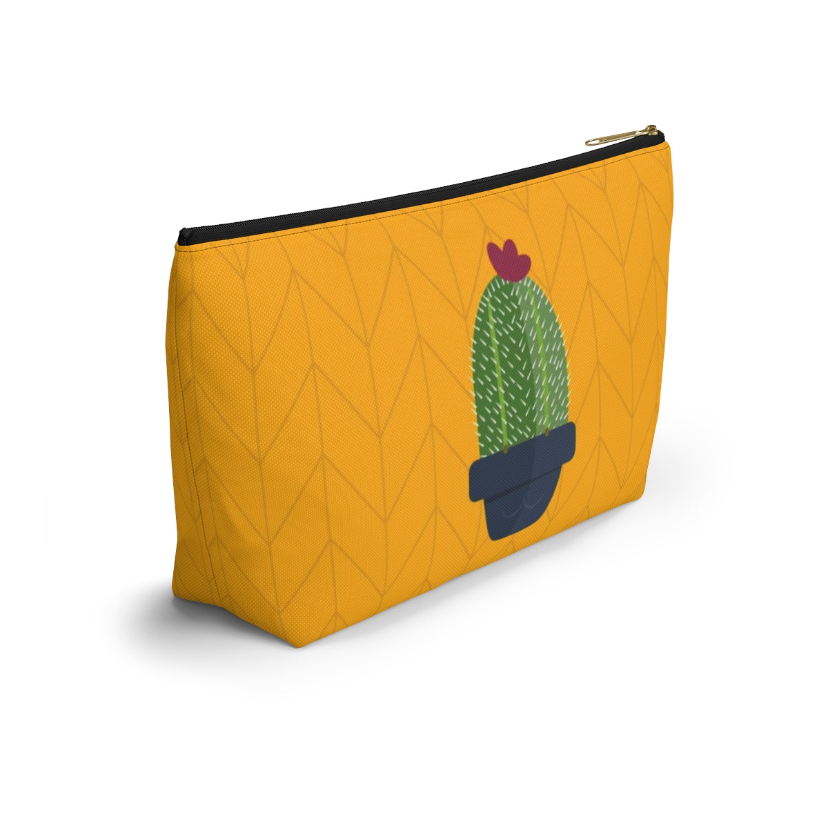 Big Bottom Zipper Pouch - Plant Nerd Cactus