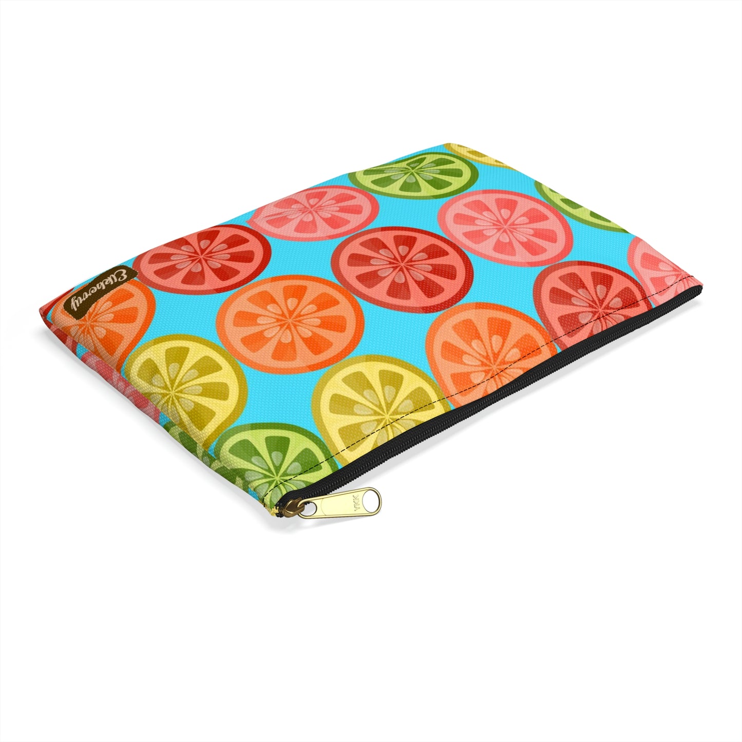 Flat Zipper Pouch - Citrus Slices