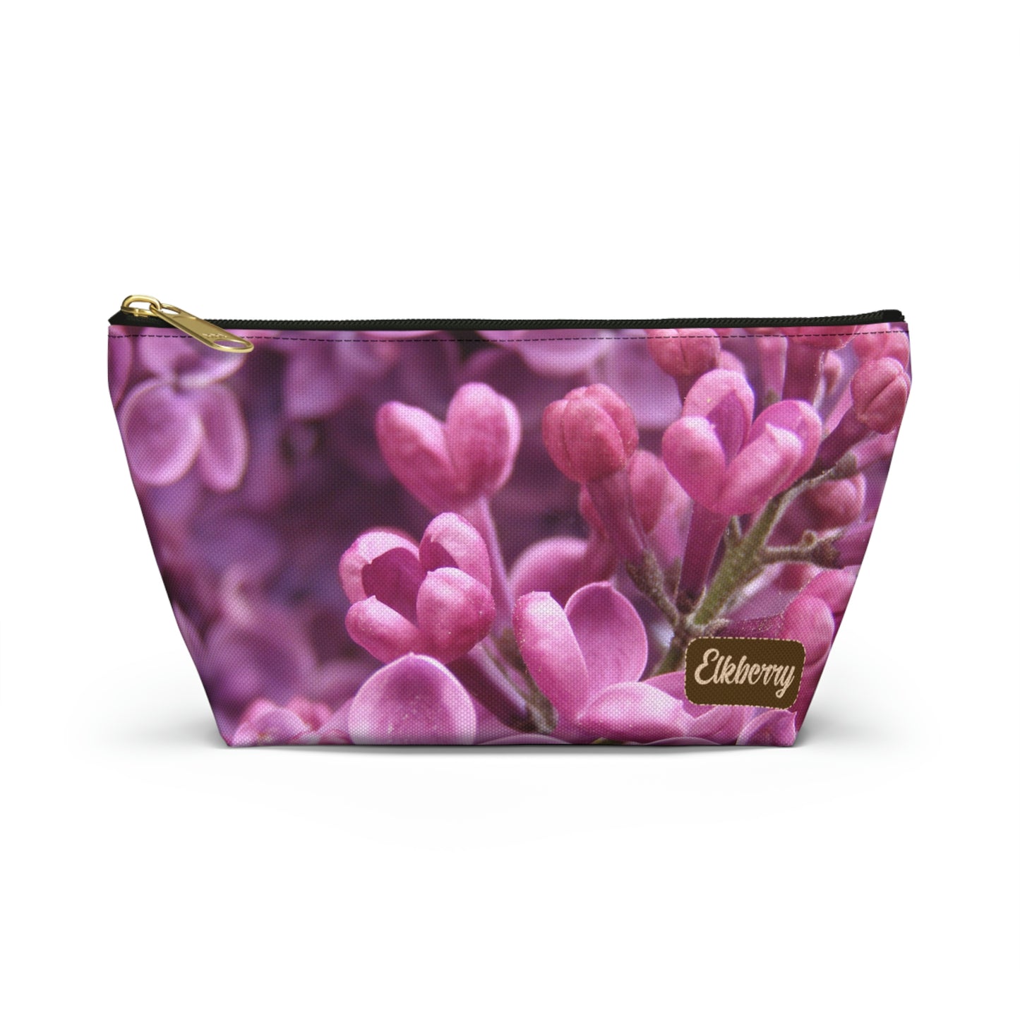 Big Bottom Zipper Pouch - Lilacs in Bloom