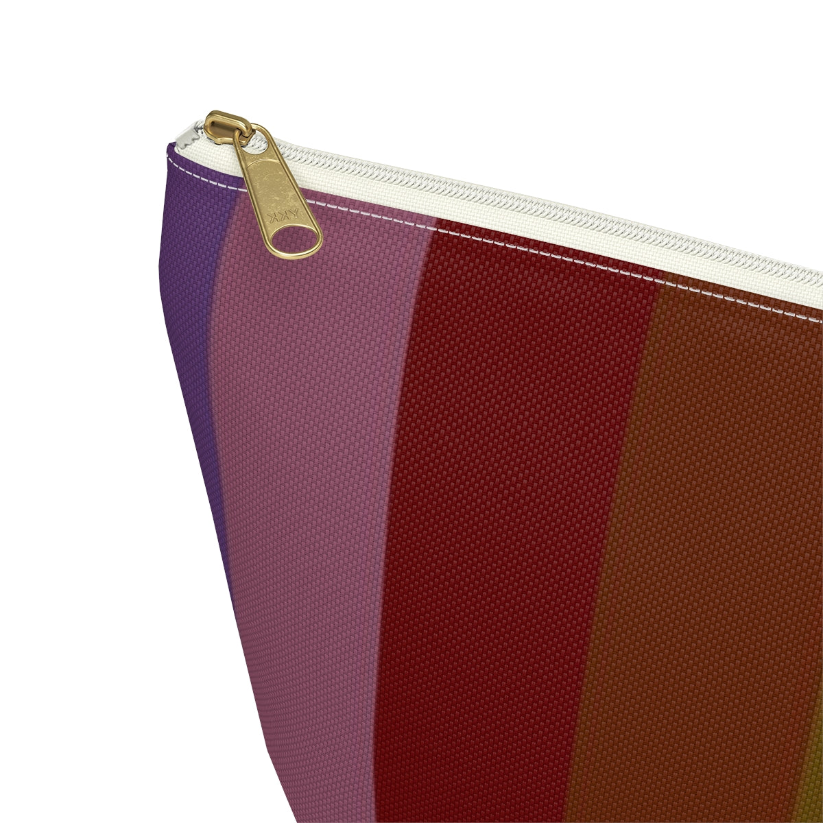Big Bottom Zipper Pouch - Jewel Tone Rainbow, Vertical