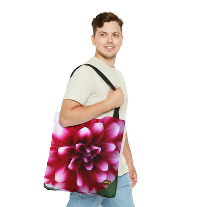Lightweight Tote Bag - Pink & White Dahlia