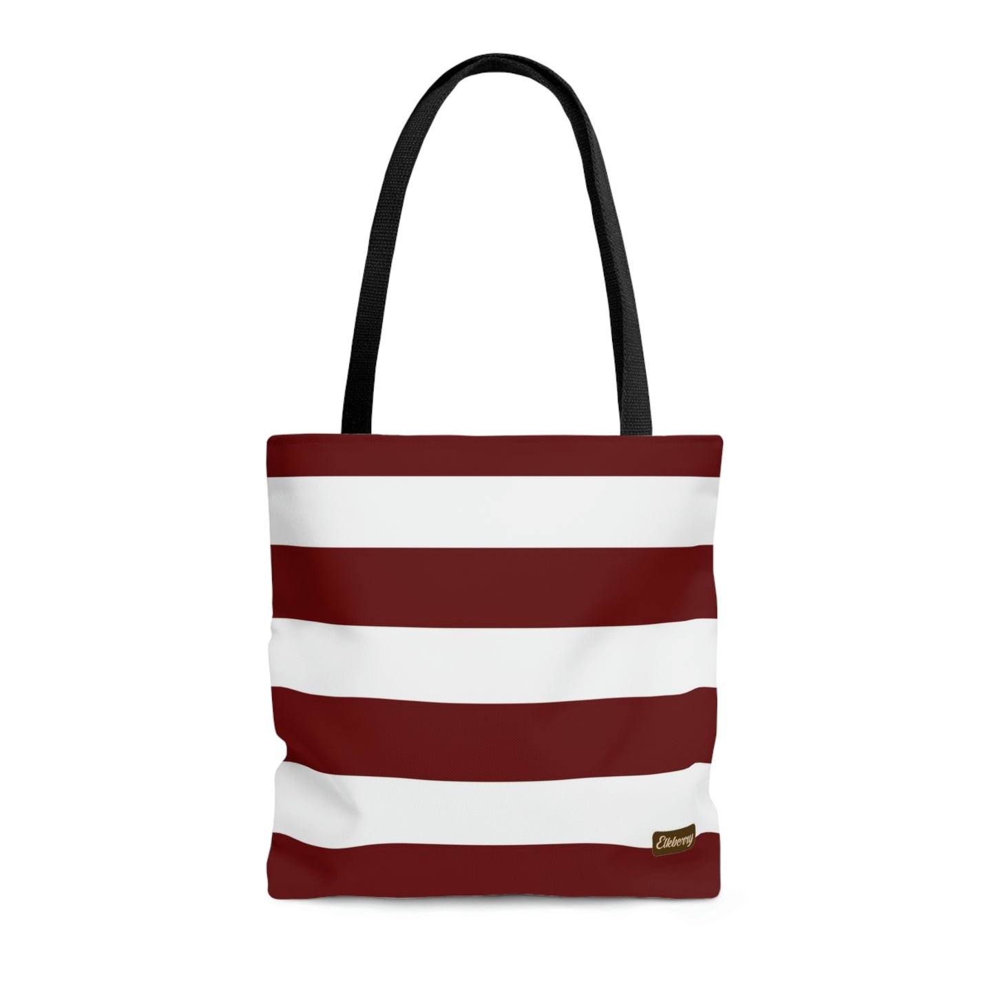 Lightweight Tote Bag - Berry/White Stripes