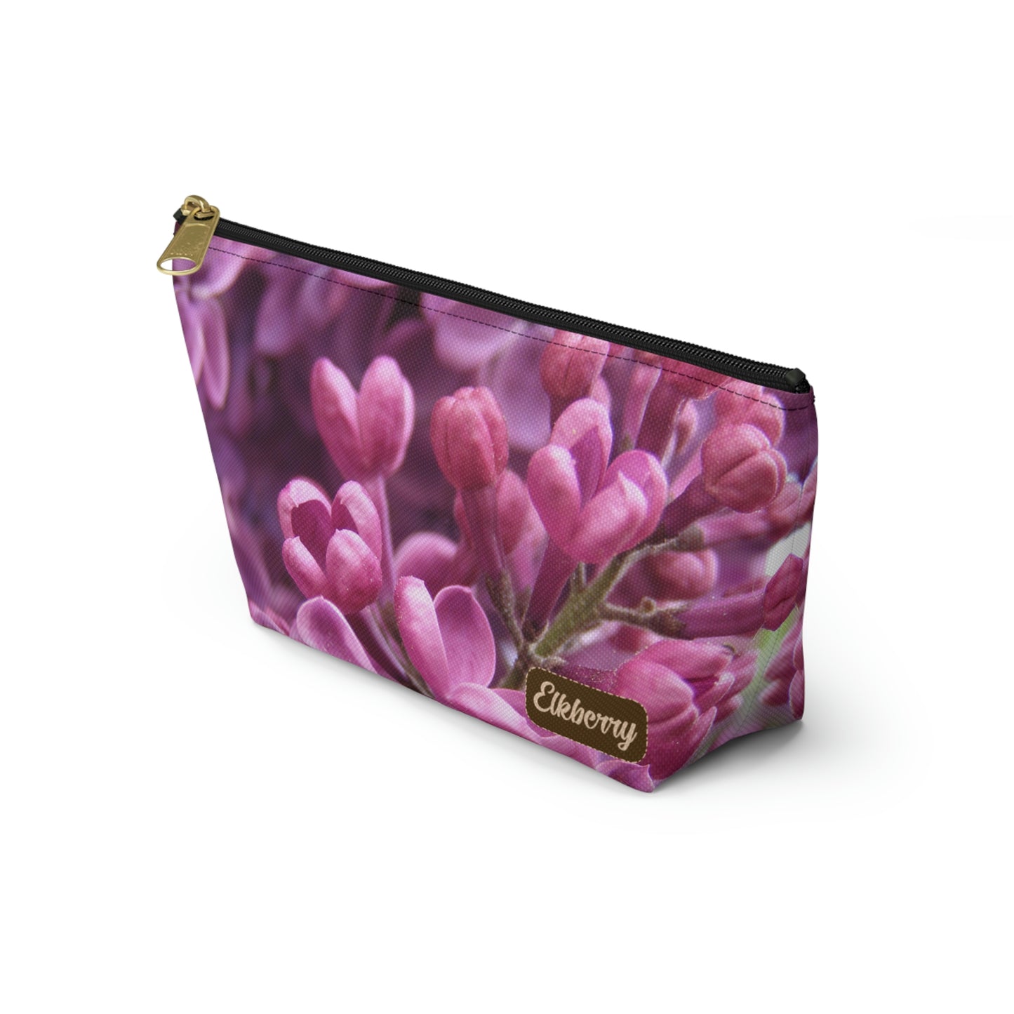 Big Bottom Zipper Pouch - Lilacs in Bloom