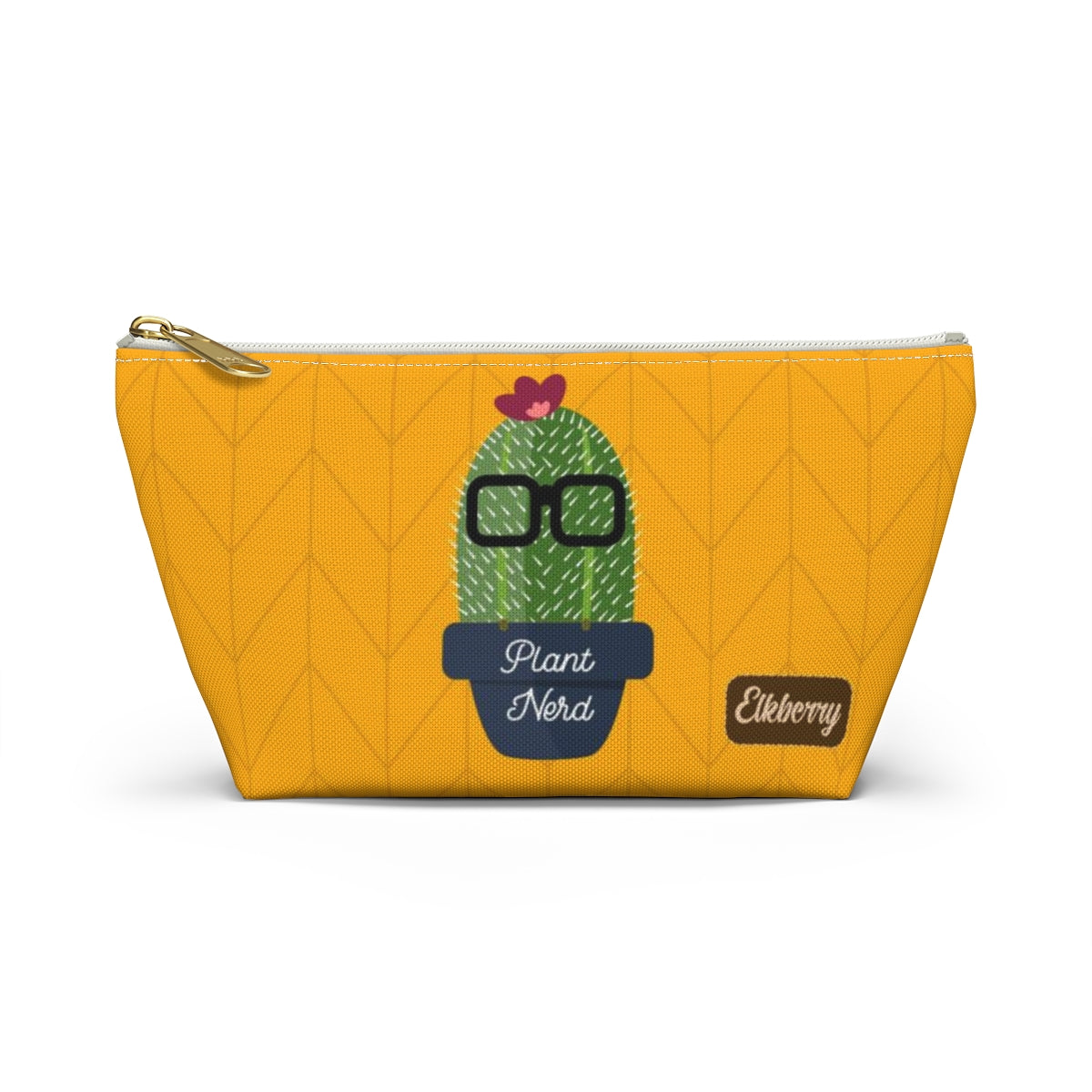 Big Bottom Zipper Pouch - Plant Nerd Cactus