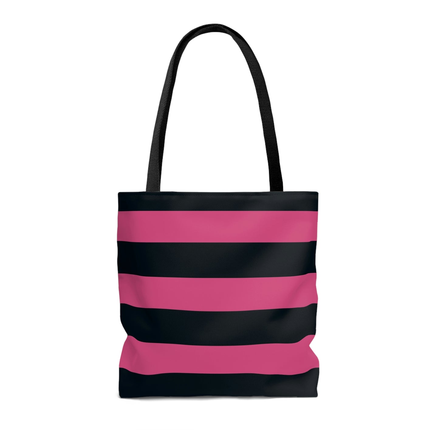 Lightweight Tote Bag - Hot Pink/Navy Stripes