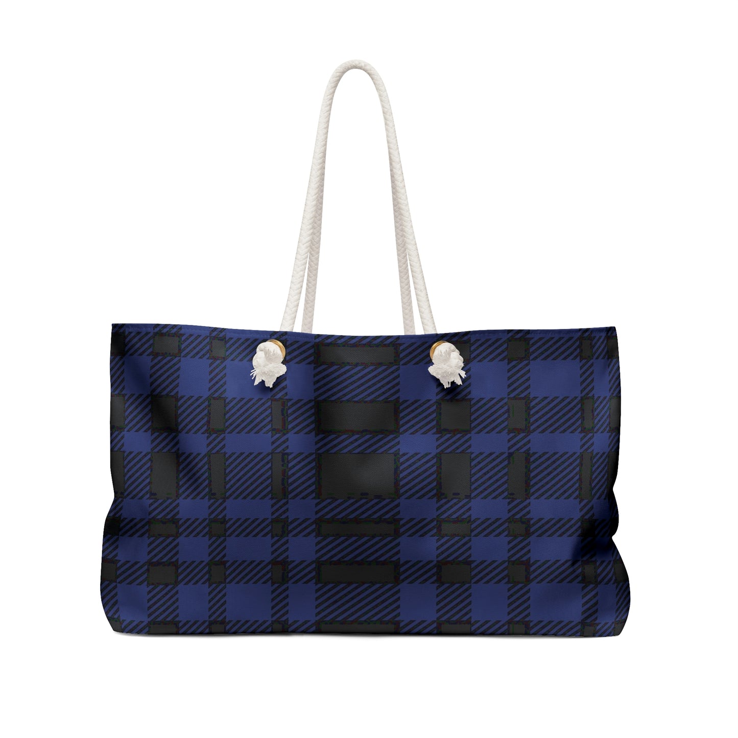 Weekender Tote Bag - Blue Buffalo Check, Blue Plaid