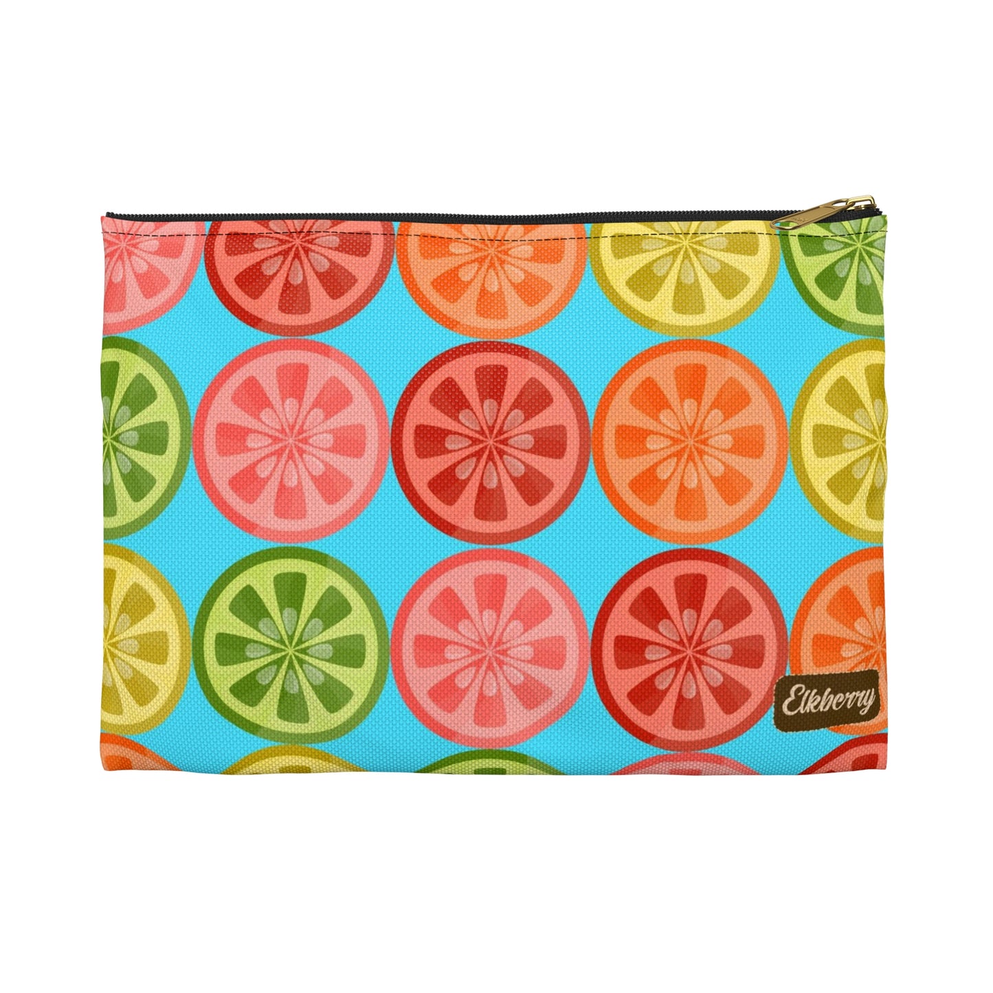 Flat Zipper Pouch - Citrus Slices