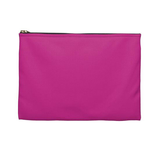 Flat Zipper Pouch - Makeup on Magenta