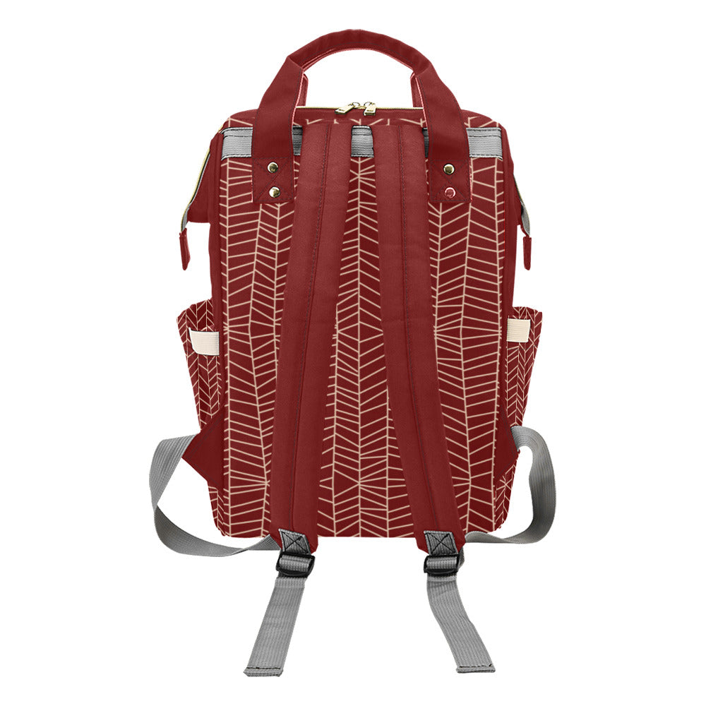 Herringbone - Wine Multi-Function Backpack