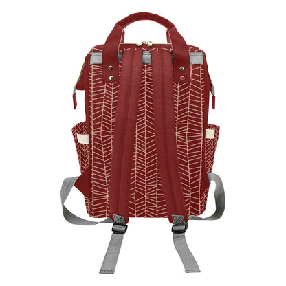 Herringbone - Wine Multi-Function Backpack