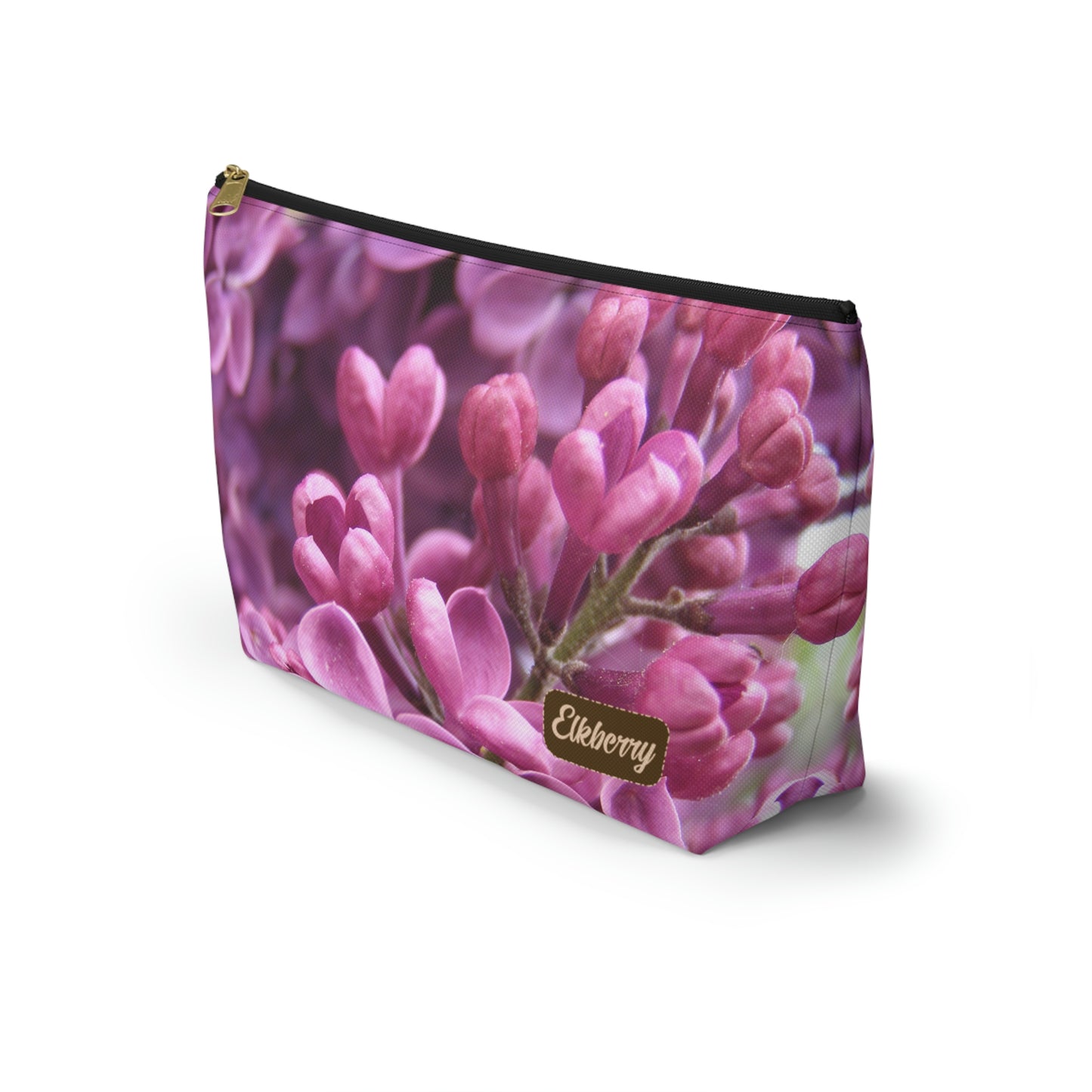 Big Bottom Zipper Pouch - Lilacs in Bloom