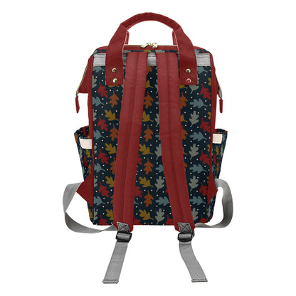 Fall Leaves - Wine Multi-Function Backpack