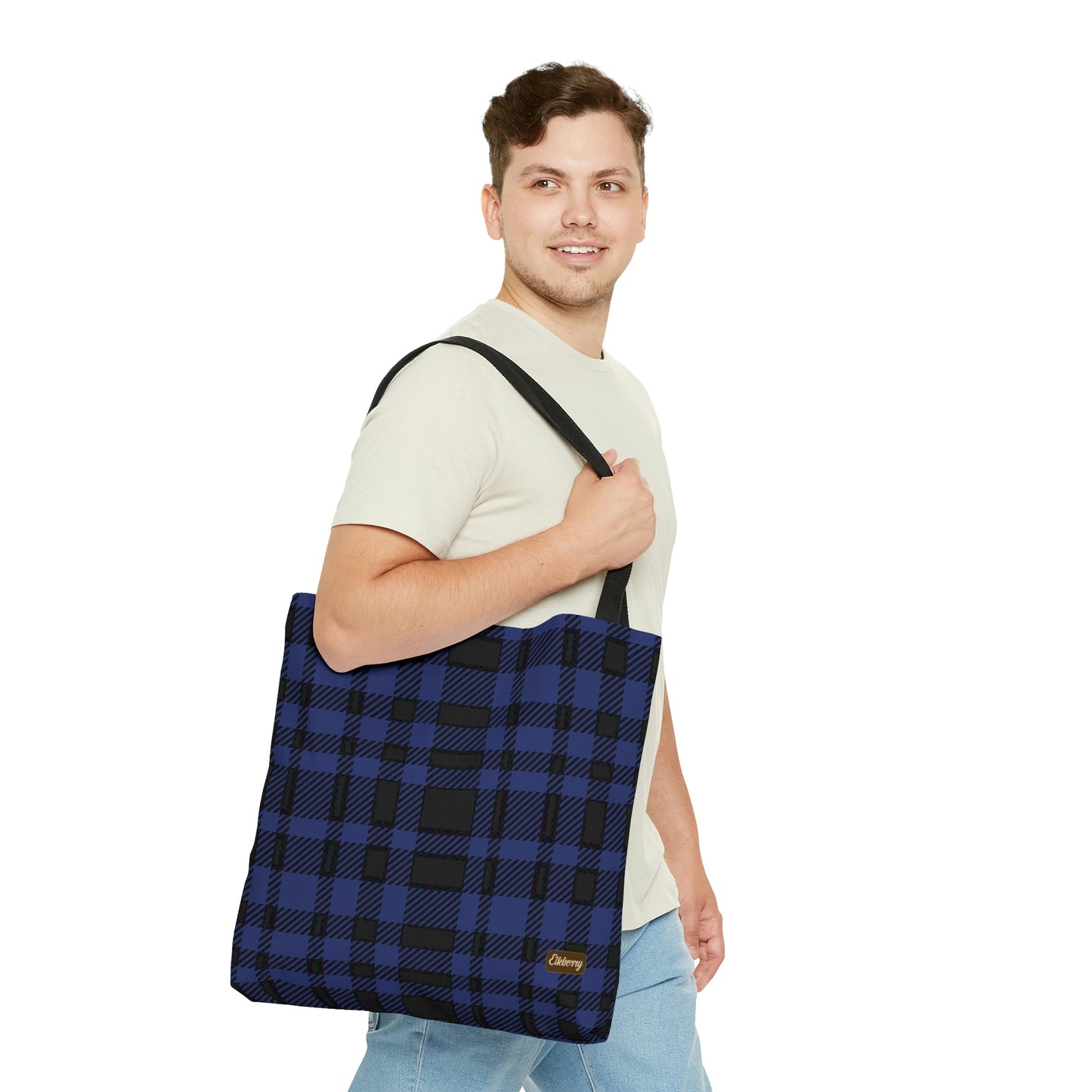 Lightweight Tote Bag - Blue Buffalo Check, Blue Plaid