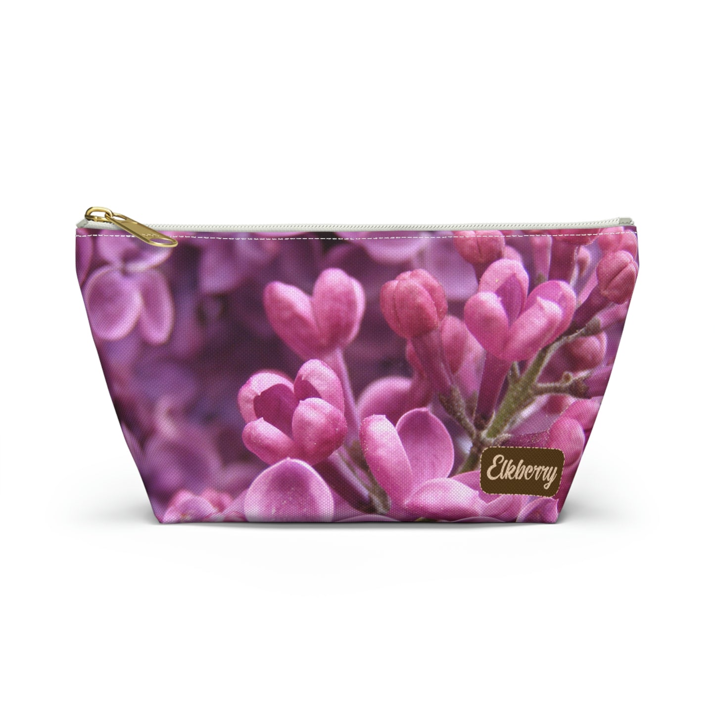 Big Bottom Zipper Pouch - Lilacs in Bloom