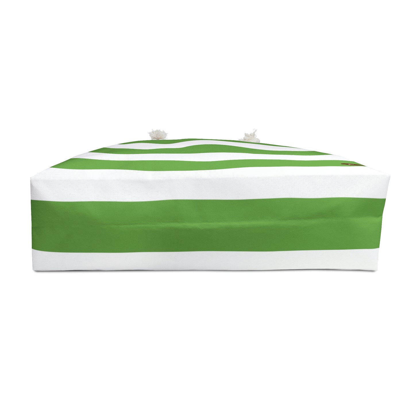 Weekender Tote Bag - Lime Green/White Stripes