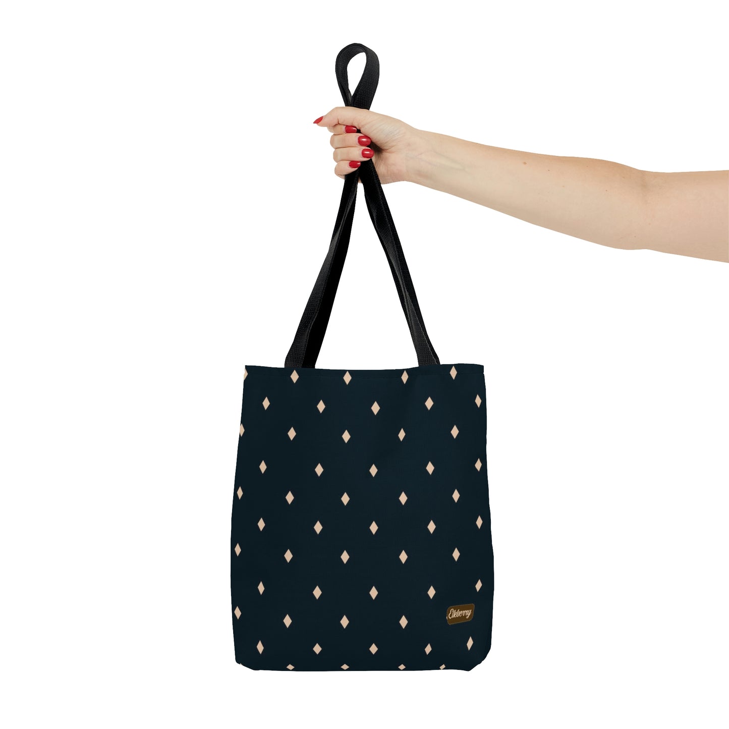 Lightweight Tote Bag - Diamonds on Navy