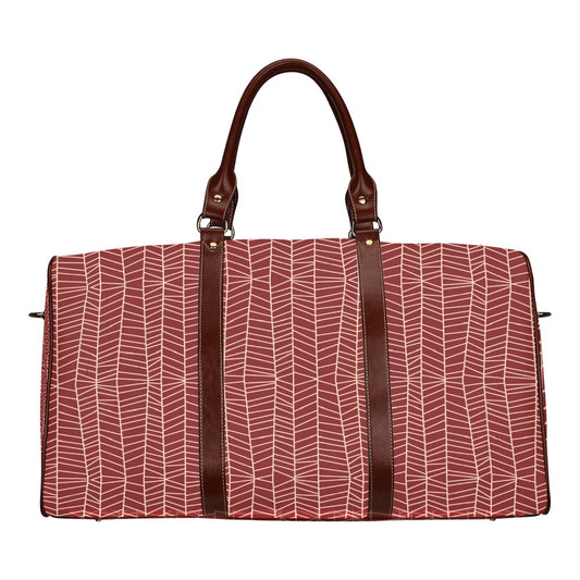Herringbone - Berry Waterproof Travel Bag (Small)