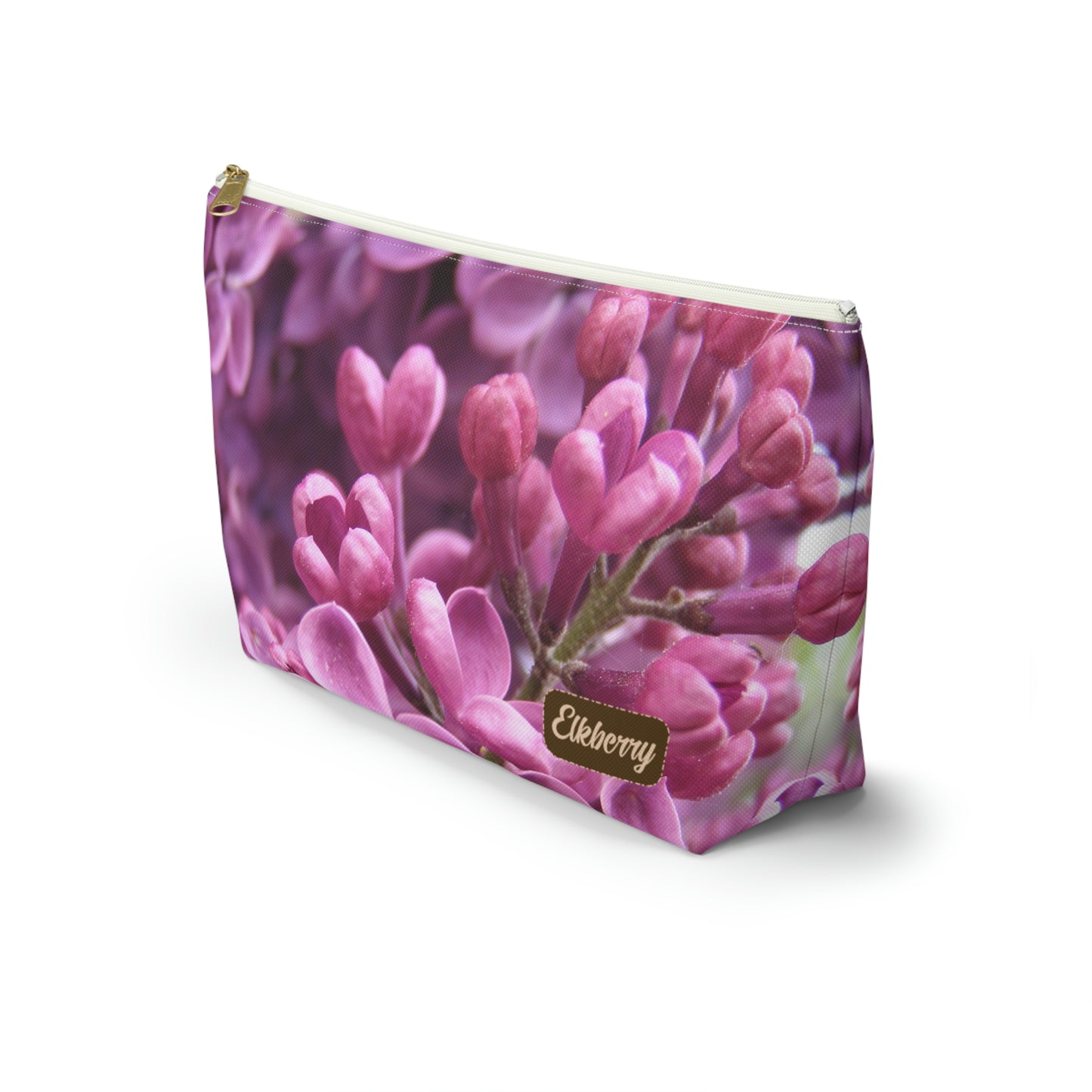 Big Bottom Zipper Pouch - Lilacs in Bloom