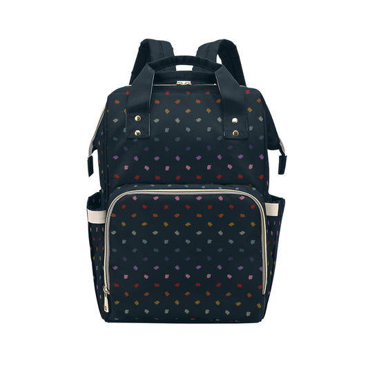 Elkberry Rainbow - Navy Multi-Function Backpack