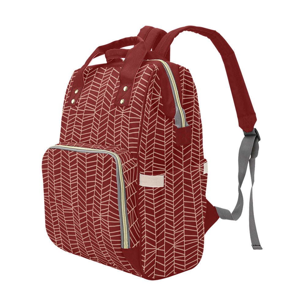 Herringbone - Wine Multi-Function Backpack