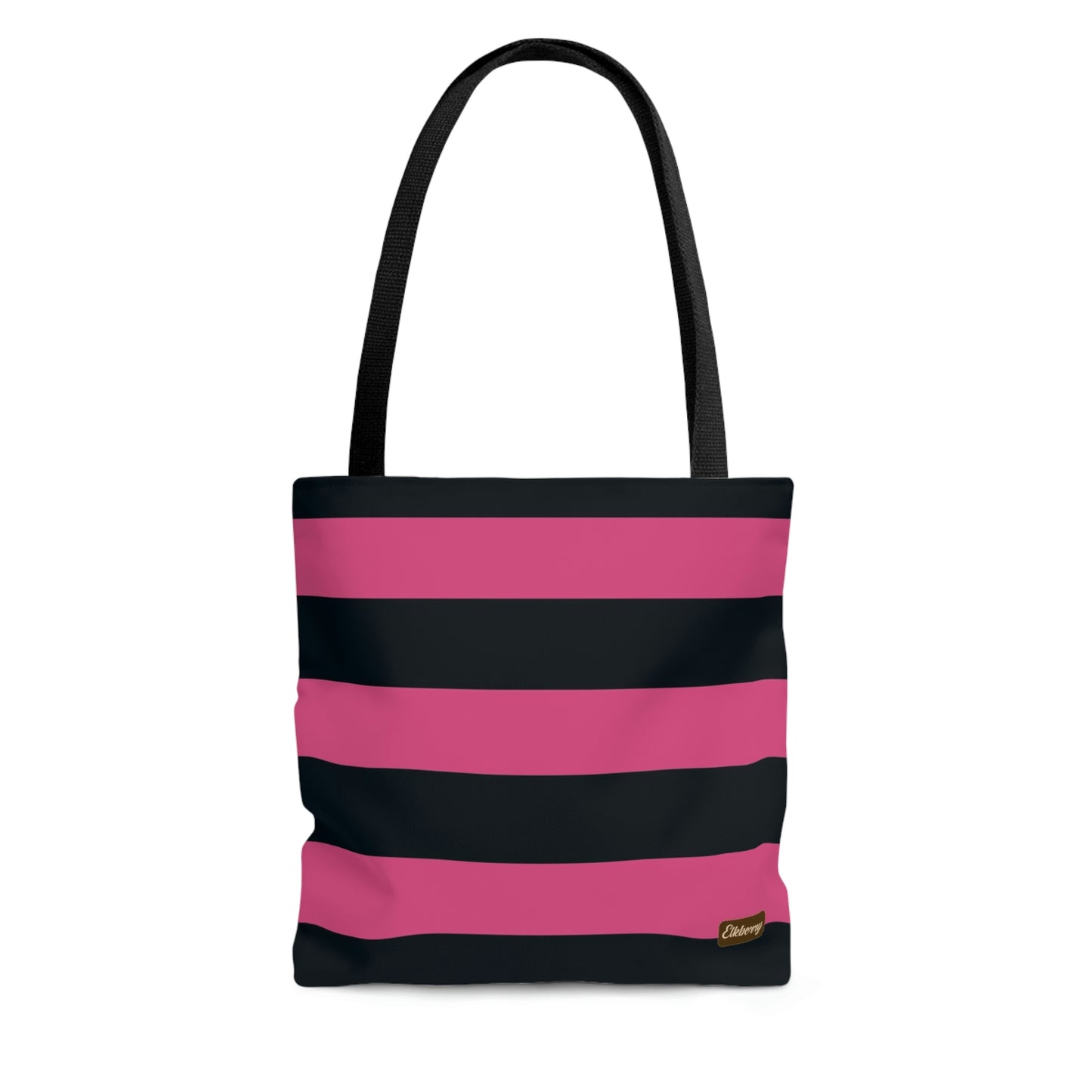 Lightweight Tote Bag - Hot Pink/Navy Stripes