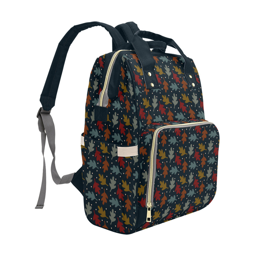 Fall Leaves - Navy Multi-Function Backpack