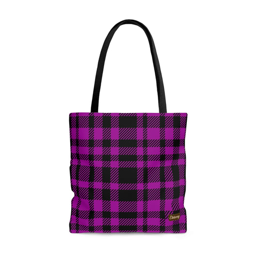 Lightweight Tote Bag - Pink Buffalo Check, Pink Plaid