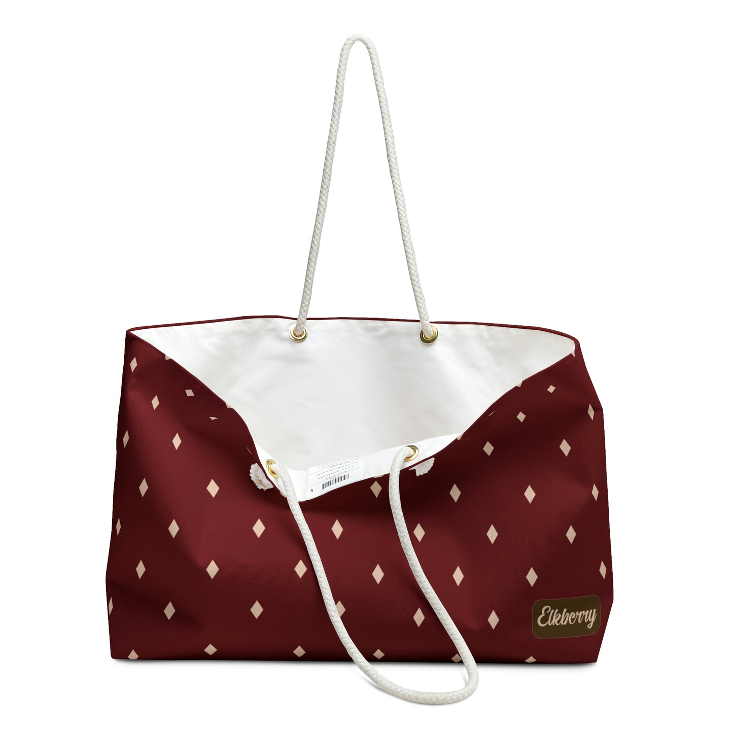 Weekender Tote Bag - Diamonds on Berry